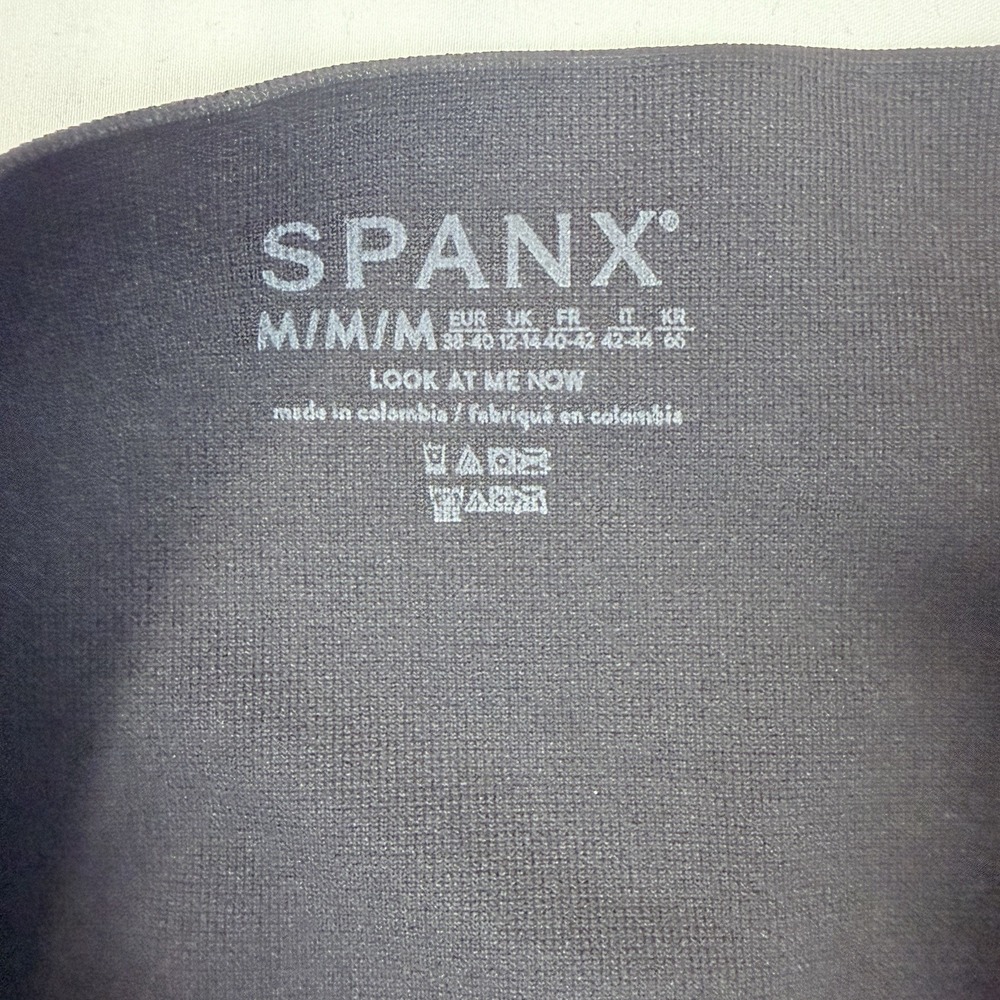 Spanx Leggings Women's Medium Black Look At Me Now Shapewear Ankle 7/8 Seamless - Picture 4 of 7